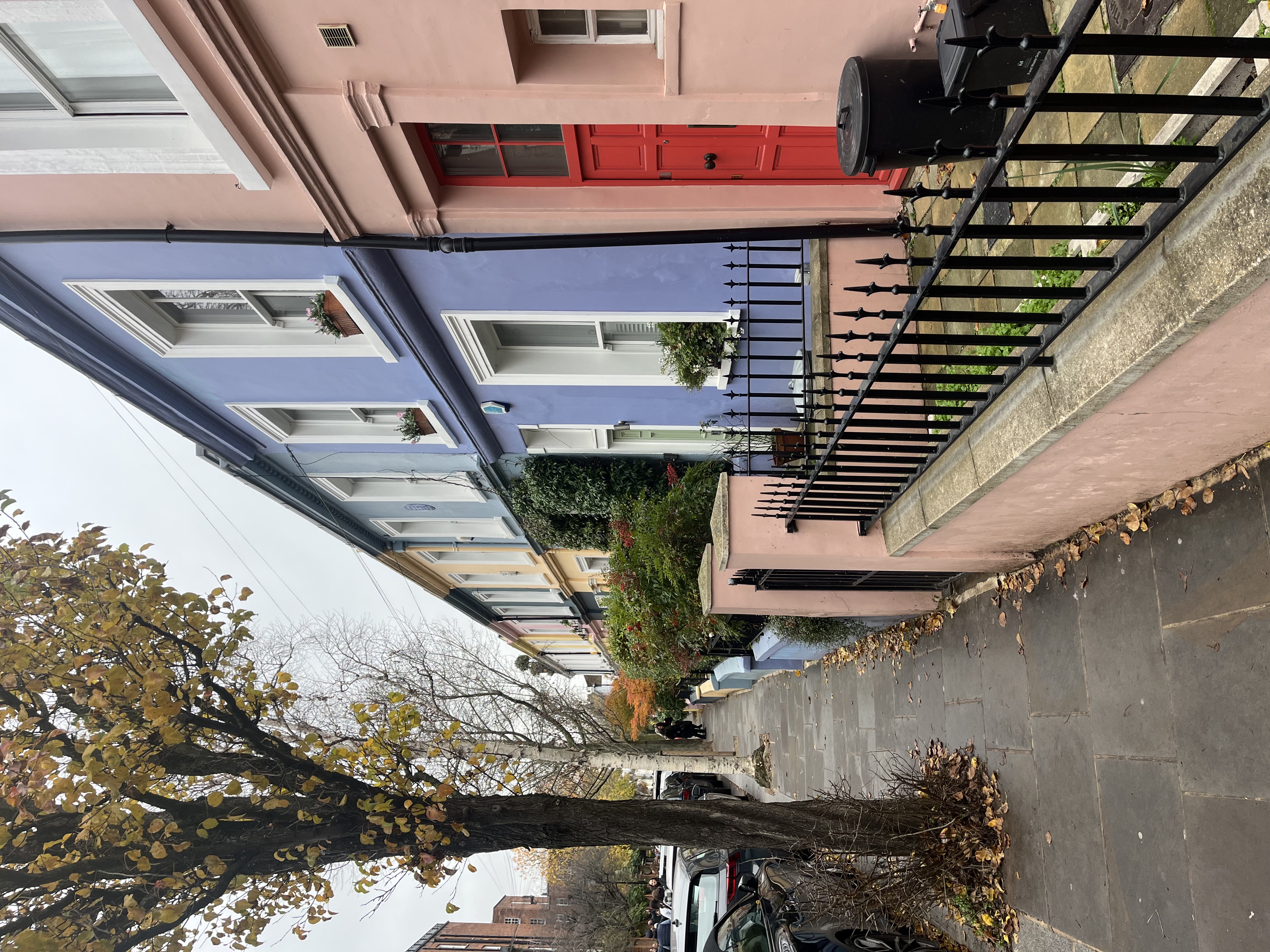 Casas de colores en Notting Hill